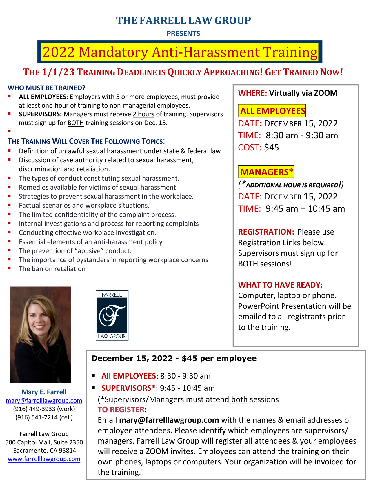 2022 Mandatory Anti-Harassment Training